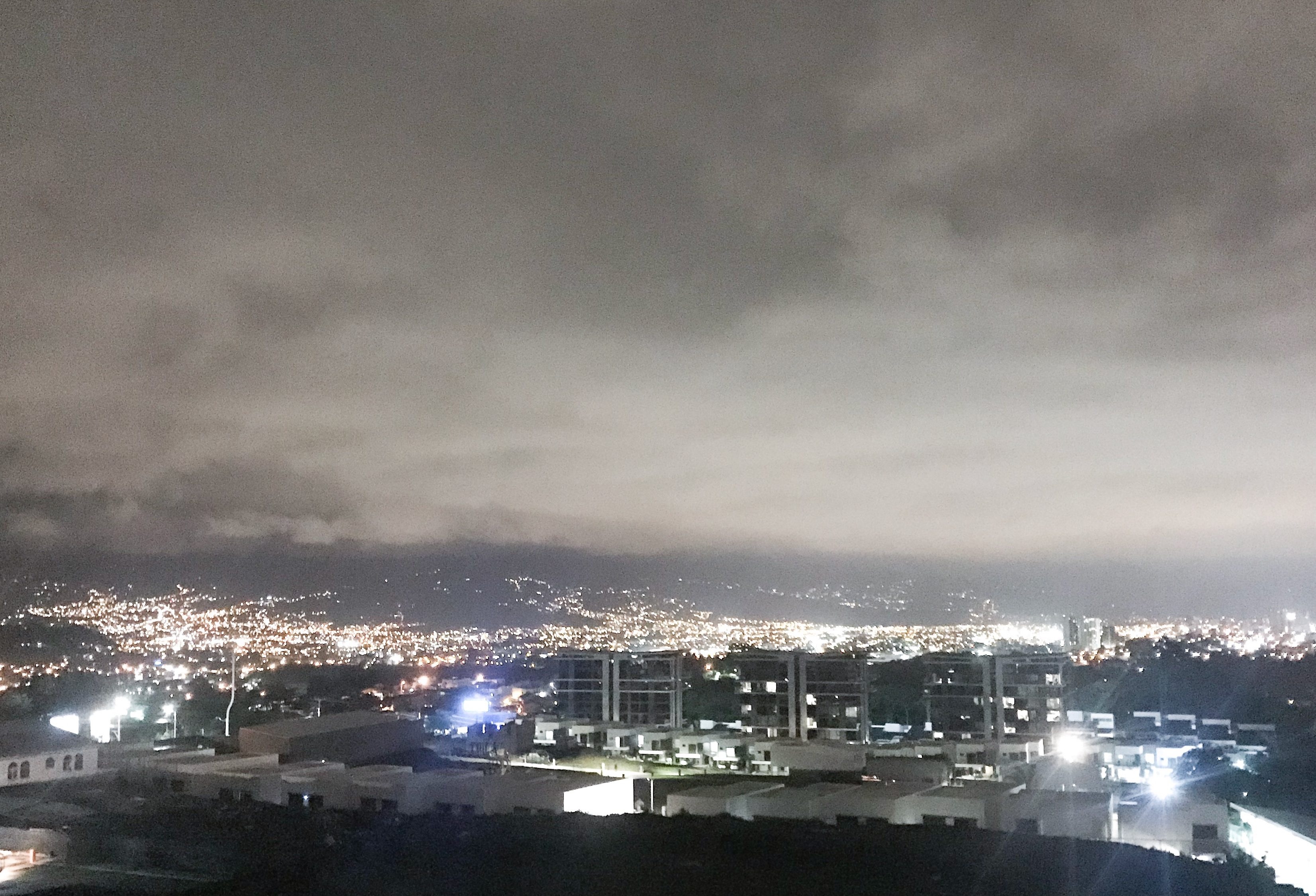 the lights of San Jose at night