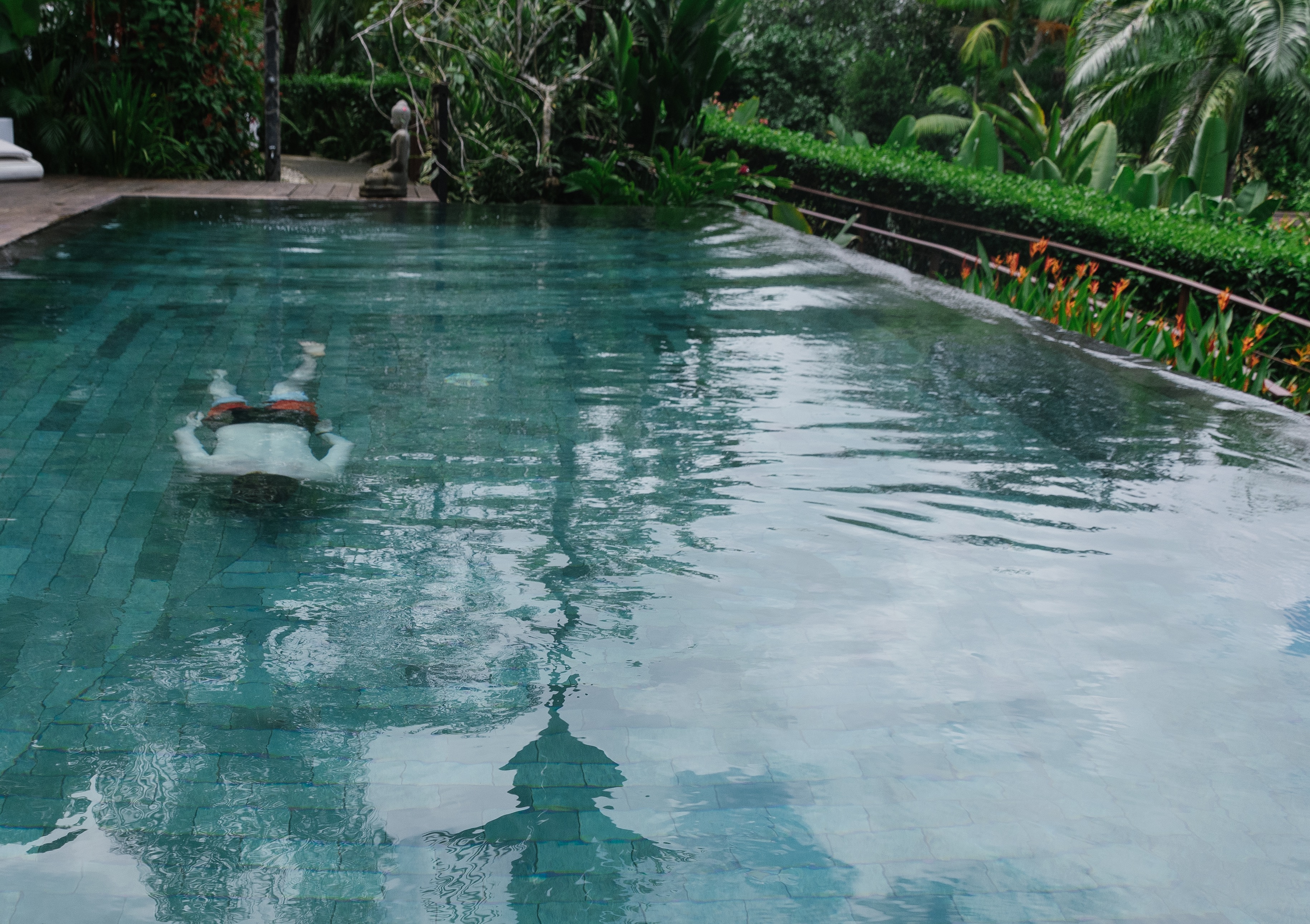 Enjoying the pool